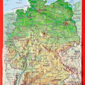 3D Georelief Reliefkarte Deutschland