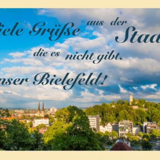 Bielefeld gibt es nicht Postkarte