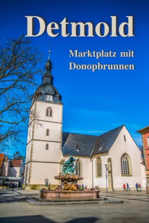 Postkarte Detmold Marktplatz Donopbrunnen