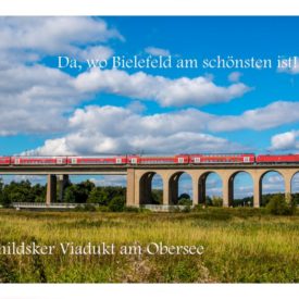 Postkarte Bielefeld Schildesche Viadukt am Obersee