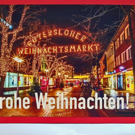 Weihnachtskarte Gütersloh Berliner Straße