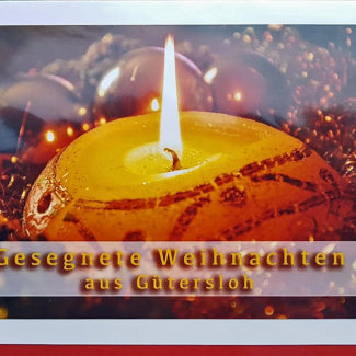 Weihnachtskarte Gütersloh Kerze